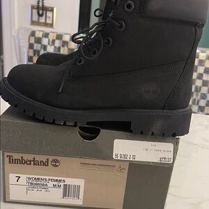 Timberland Women's Black Lace-Up Boots